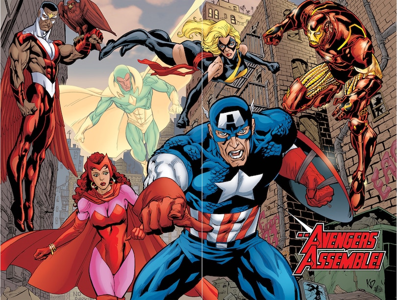 Sample content 4_AVENGERS BY JOHNS & COIPEL OMNIBUS DAVID FINCH COVER
