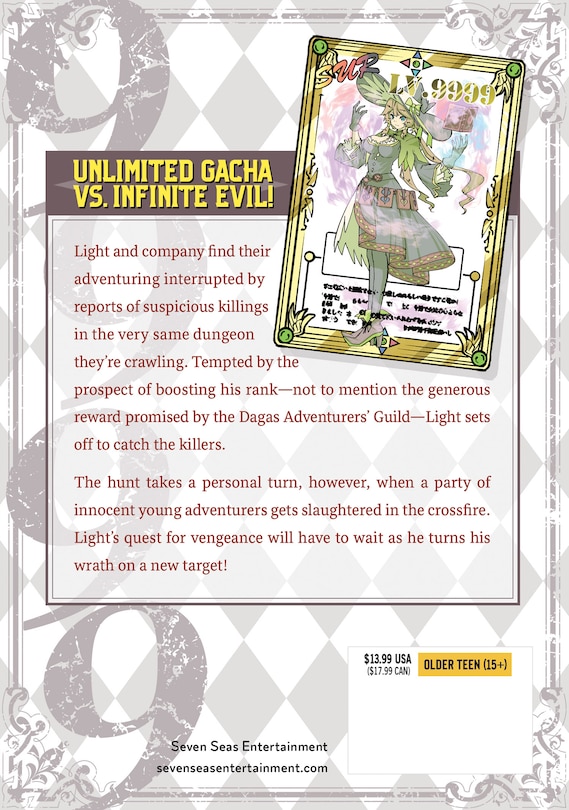 Back cover_Backstabbed in a Backwater Dungeon: My Party Tried to Kill Me, But Thanks to an Infinite Gacha I Got LVL 9999 Friends and Am Out For Revenge (Manga) Vol. 3