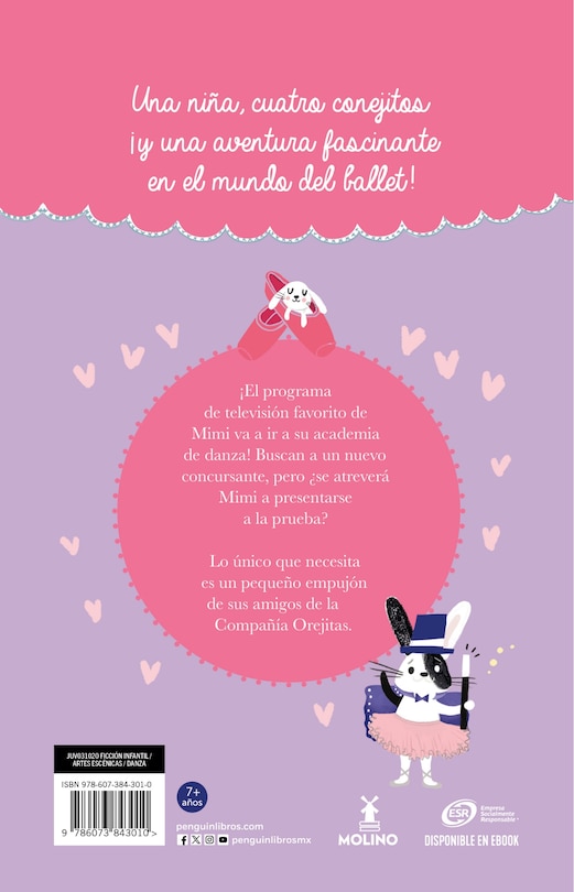 Back cover_Ballet y tutús 5 - La audición de Mimi / Ballet Bunnies #5: The Big Audition