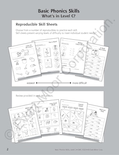 Sample content_Basic Phonics Skills, Grade 1 - 2 (Level C) Teacher Resource