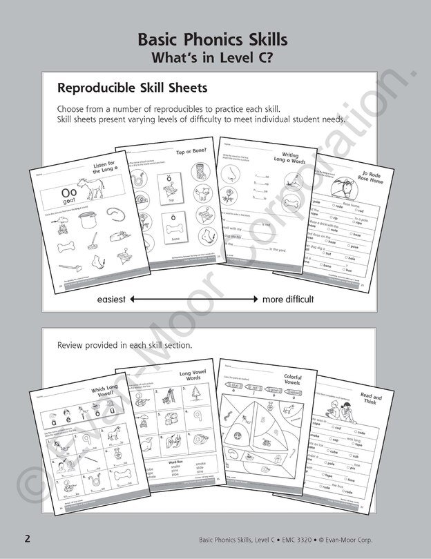 Sample content_Basic Phonics Skills, Grade 1 - 2 (Level C) Teacher Resource