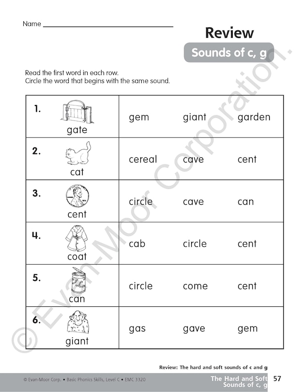 Sample content 3_Basic Phonics Skills, Grade 1 - 2 (Level C) Teacher Resource