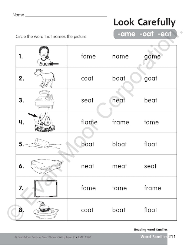 Sample content 5_Basic Phonics Skills, Grade 1 - 2 (Level C) Teacher Resource