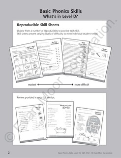 Sample content_Basic Phonics Skills, Grade 2 - 3 (Level D) Teacher Resource