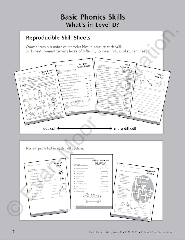 Sample content_Basic Phonics Skills, Grade 2 - 3 (Level D) Teacher Resource