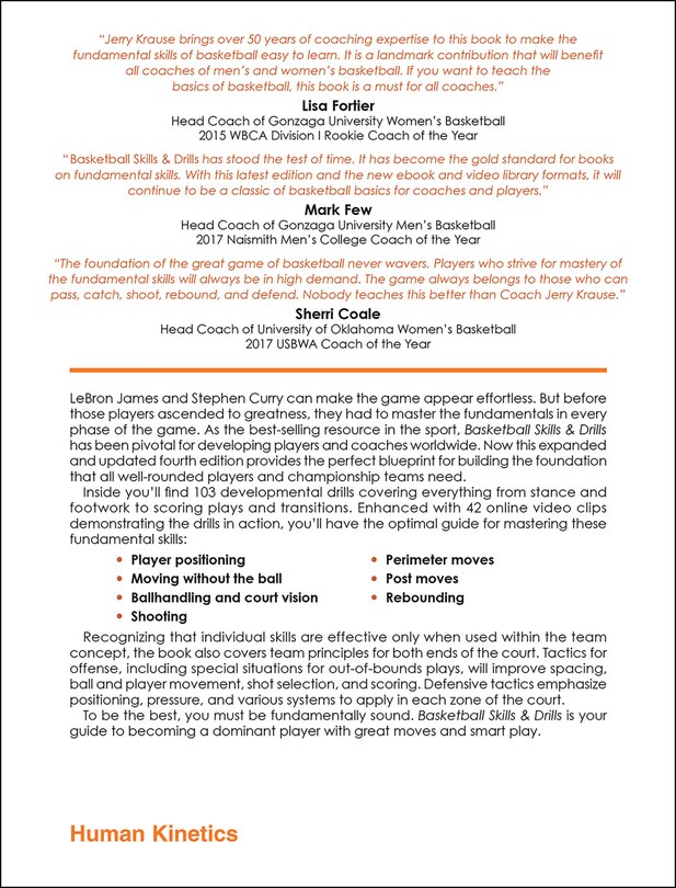 Couverture arri&egrave;re_Basketball Skills & Drills