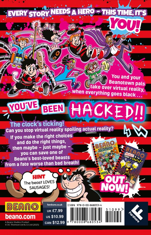 Back cover_Beano: The Day We Got Uploaded (Beano Fiction Pick Your Own Story, Book 2)