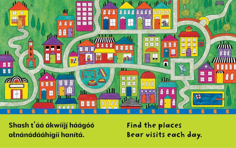 Aper&ccedil;u du contenu_Bear About Town (Bilingual Navajo & English)