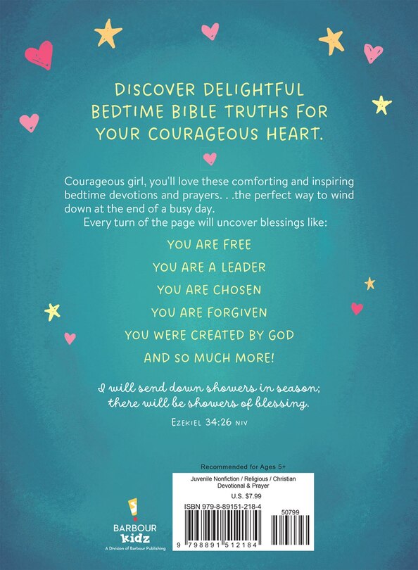 Back cover_Bedtime Blessings and Prayers for Courageous Girls