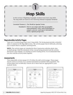 Sample content 2_Beginning Geography, Kindergarten - Grade 2 Teacher Resource