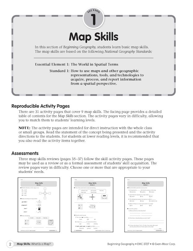 Sample content 2_Beginning Geography, Kindergarten - Grade 2 Teacher Resource