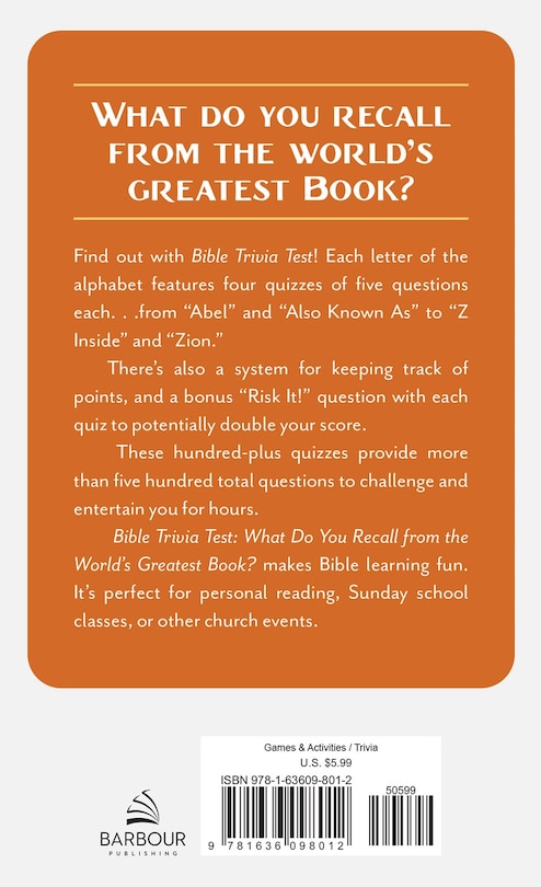 Back cover_Bible Trivia Test