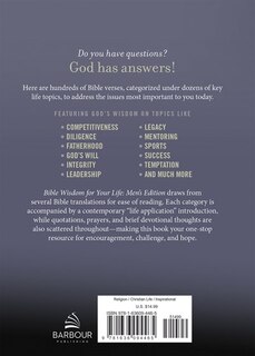 Back cover_Bible Wisdom for Your Life: Men's Edition