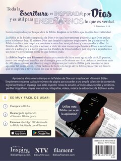 Couverture arrière_Biblia Inspira NTV con Filament  (SentiPiel, Paraíso floral)