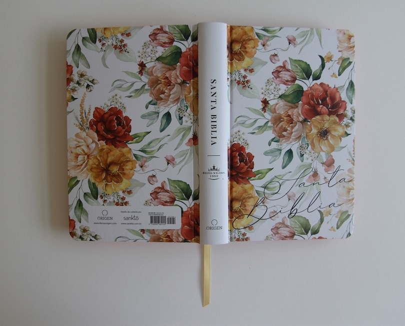 Sample content 4_Biblia RVR 1960 letra grande tamaño manual, HC, flores rosadas y cantos pintados /  Spanish Bible RVR 1960 Handy Size Large Print with flowers and sprayed edge