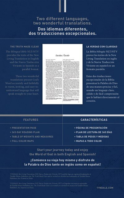 Couverture arri&egrave;re_Bilingual Bible / Biblia biling&uuml;e NLT/NTV (Hardcover, Blue)