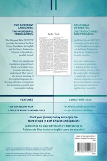 Couverture arri&egrave;re_Bilingual Bible / Biblia Biling&uuml;e Nlt/Ntv (Softcover, Blue Watercolor)