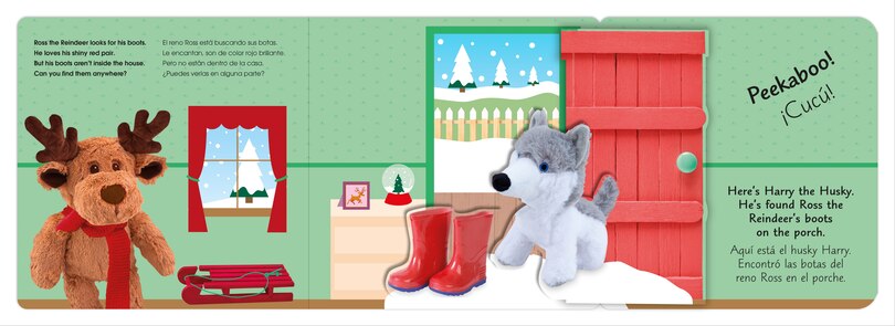 Aper&ccedil;u du contenu_Bilingual Pop-Up Peekaboo! Reindeer / El reno