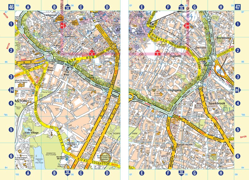 Aperçu du contenu 2_Birmingham A-Z Street Atlas