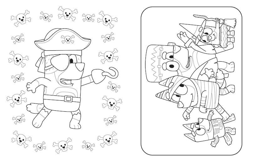 Sample content 3_Bluey: Hooray, It's Halloween!: A Coloring Book