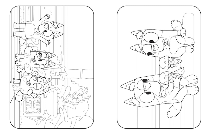 Aperçu du contenu_Bluey: Super Mega Coloring Book