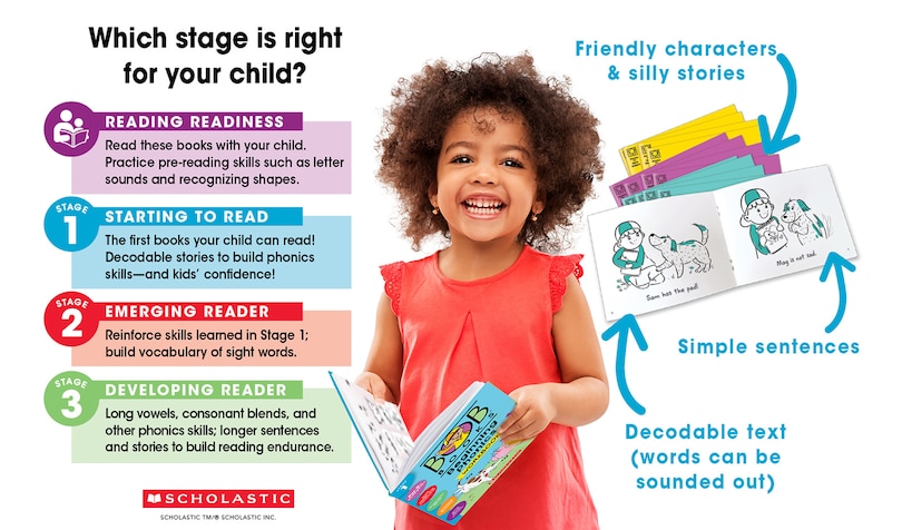 Sample content 2_Bob Books - Sight Words First Grade Box Set | Decodable Phonics Books, Ages 4 and up, First Grade, Flashcards (Stage 2: Emerging Reader)