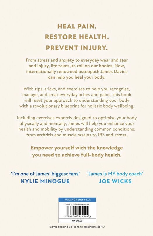 Back cover_Body: Effective tools to heal pain, restore health and prevent injury