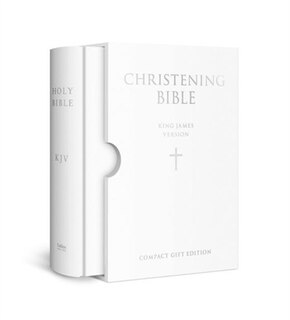Front cover_HOLY BIBLE: King James Version (KJV) White Compact Christening Edition