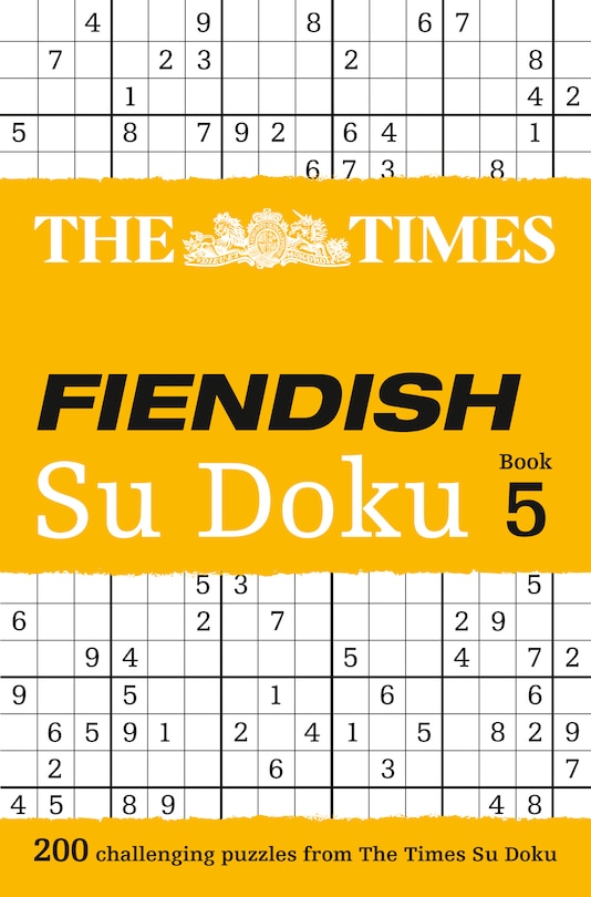 Front cover_The Times Fiendish Su Doku Book 5: 200 challenging puzzles from The Times (The Times Su Doku)