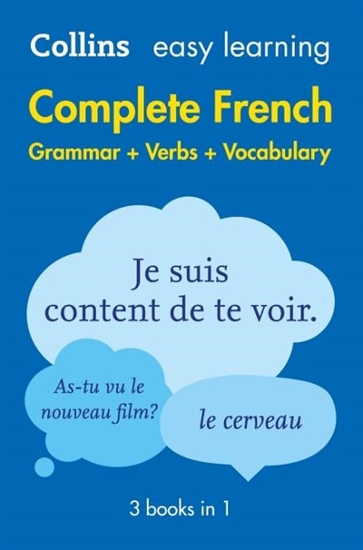 Couverture_Easy Learning French Complete Grammar, Verbs and Vocabulary (3 books in 1): Trusted support for learning (Collins Easy Learning)