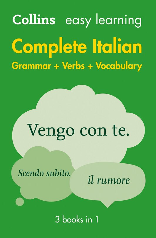Couverture_Easy Learning Italian Complete Grammar, Verbs and Vocabulary (3 books in 1): Trusted support for learning (Collins Easy Learning)
