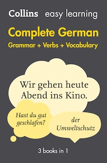 Front cover_Easy Learning German Complete Grammar, Verbs and Vocabulary (3 books in 1): Trusted support for learning (Collins Easy Learning)