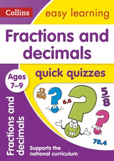 Front cover_Fractions & Decimals Quick Quizzes: Ages 7-9