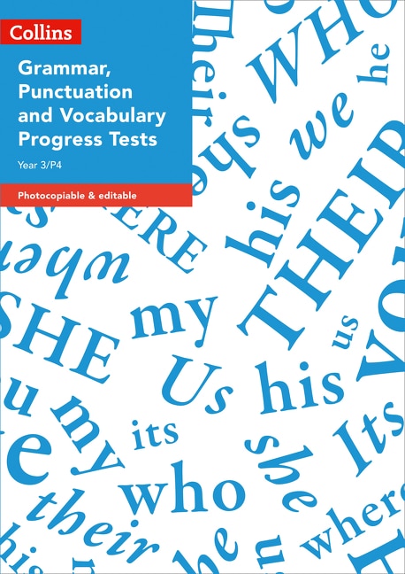 Front cover_Year 3/P4 Grammar, Punctuation and Vocabulary Progress Tests