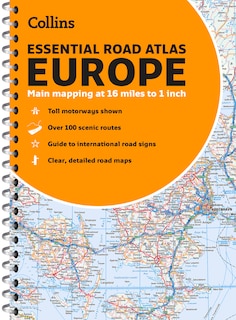 Front cover_Collins Essential Road Atlas Europe: Clear and detailed map of Europe in handy A4 paperback