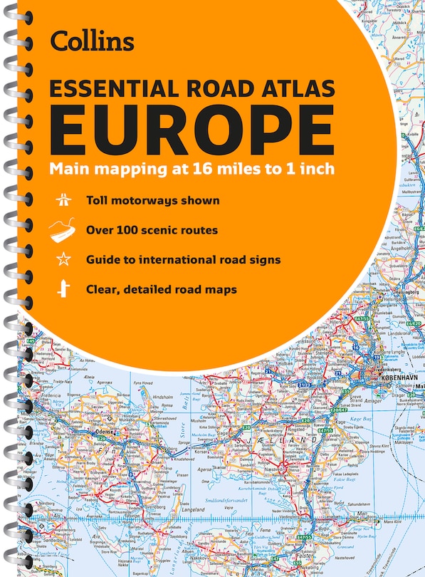 Front cover_Collins Essential Road Atlas Europe: Clear and detailed map of Europe in handy A4 paperback