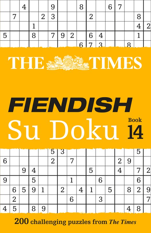 Front cover_The Times Fiendish Su Doku Book 14: 200 challenging Su Doku puzzles (The Times Su Doku)