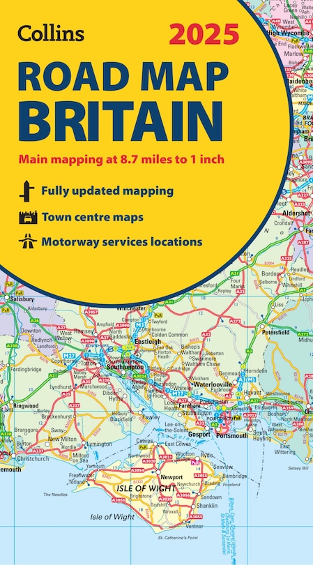 2025 Collins Road Map of Britain: Folded Road Map