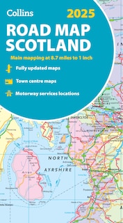 2025 Collins Road Map of Scotland: Folded Road Map