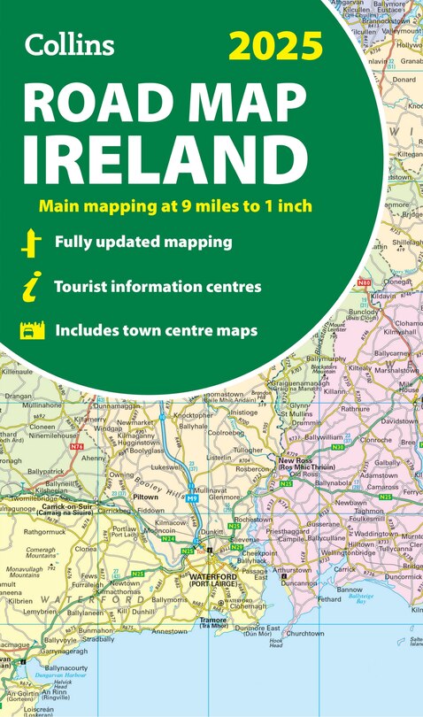 Front cover_2025 Collins Road Map of Ireland: Folded map (Collins Road Atlas)