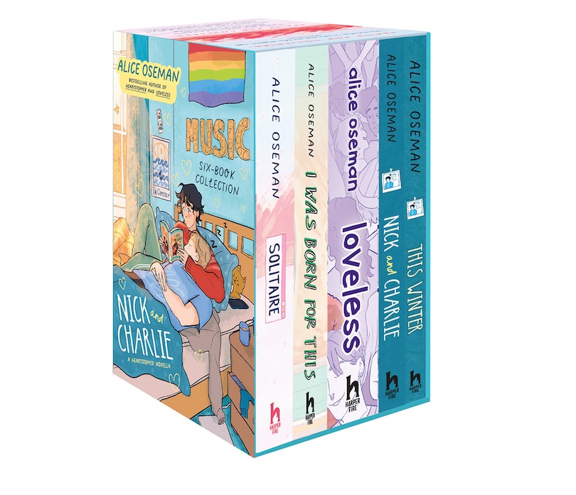 Front cover_Alice Oseman Five-Book Collection Box Set (Solitaire, I Was Born For This, Loveless, Nick and Charlie, This Winter)