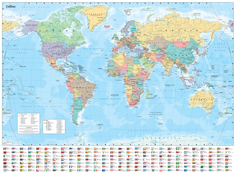 Front cover_Collins World Wall Laminated Map