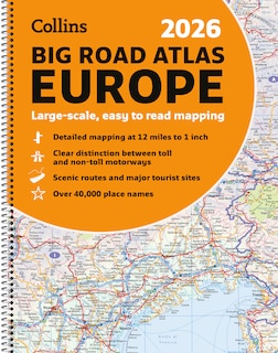 Front cover_Collins 2026 Big Road Atlas Europe