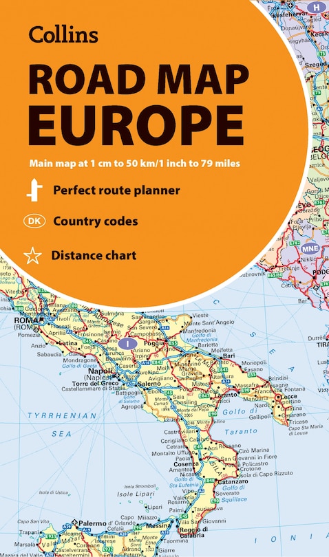 Front cover_Collins Road Map of Europe: Folded map