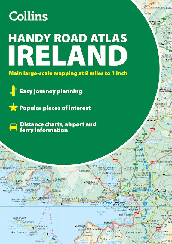 Front cover_Collins Handy Road Atlas Ireland: Handy map of Ireland using clear and detailed mapping