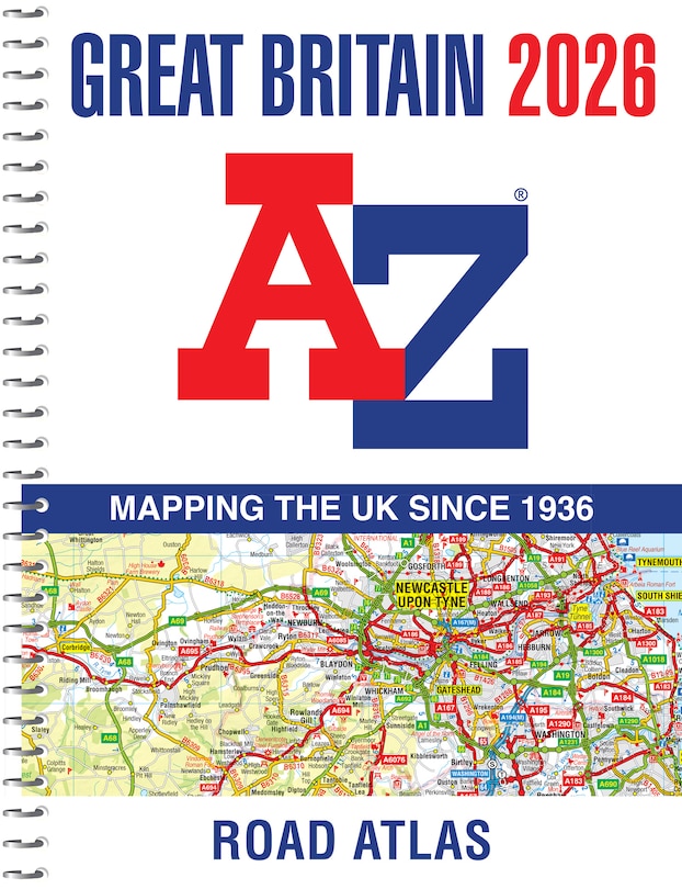 Front cover_Great Britain A-Z Road Atlas 2026 (A4 Spiral)