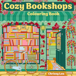 Front cover_Cozy Bookshops: Colouring Book