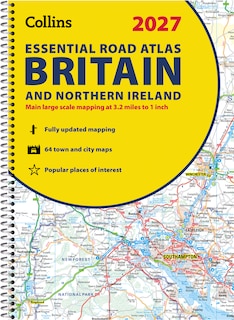 Front cover_2027 Collins Essential Road Atlas Britain and Northern Ireland
