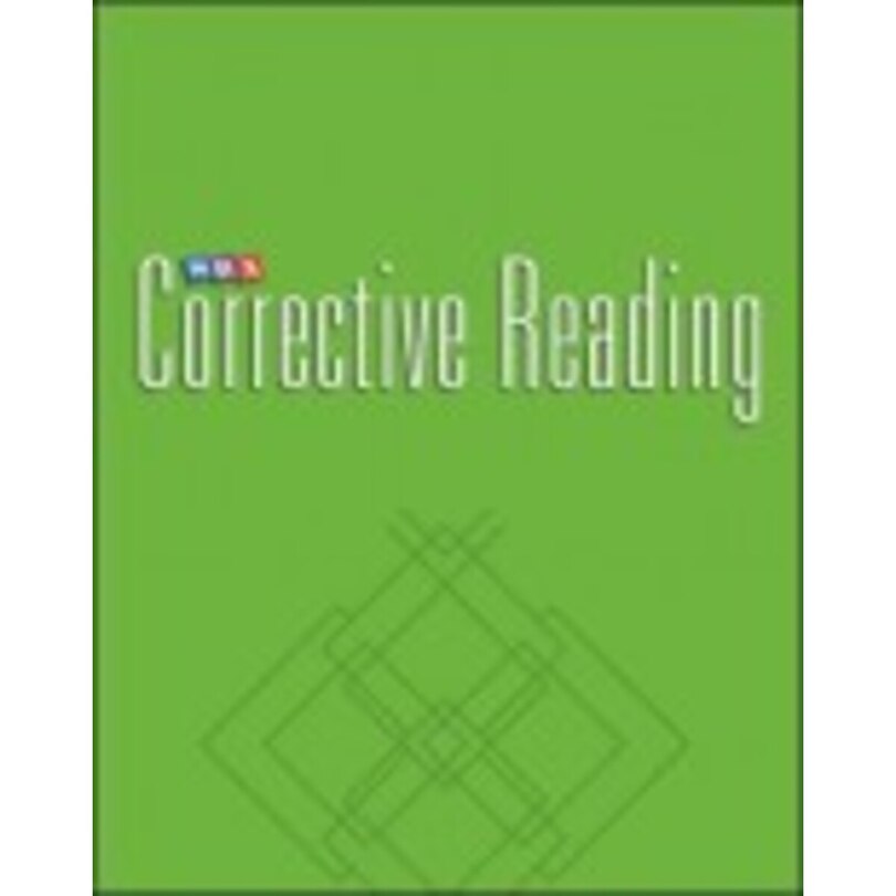 Front cover_CORRECTIVE READING - DECODING C STUDENT WORKBOOK