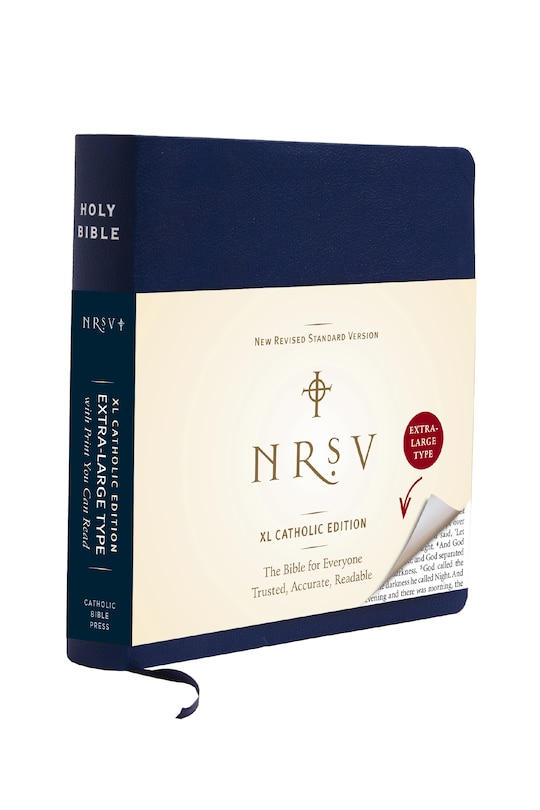 Couverture_NRSV XL, Catholic Edition, Navy Leathersoft